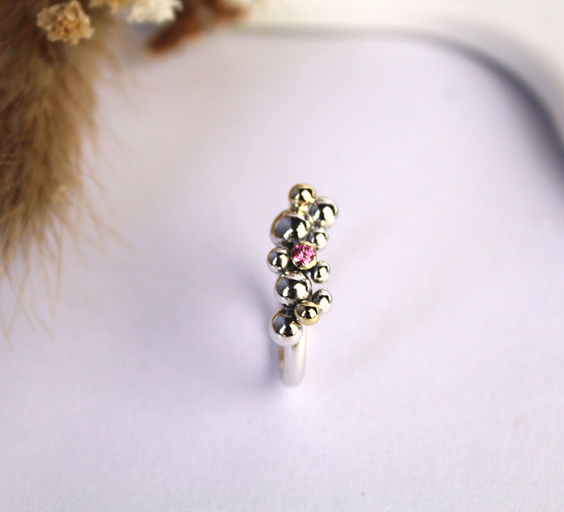 Bloesem Bubbels ring - Madame Bijou