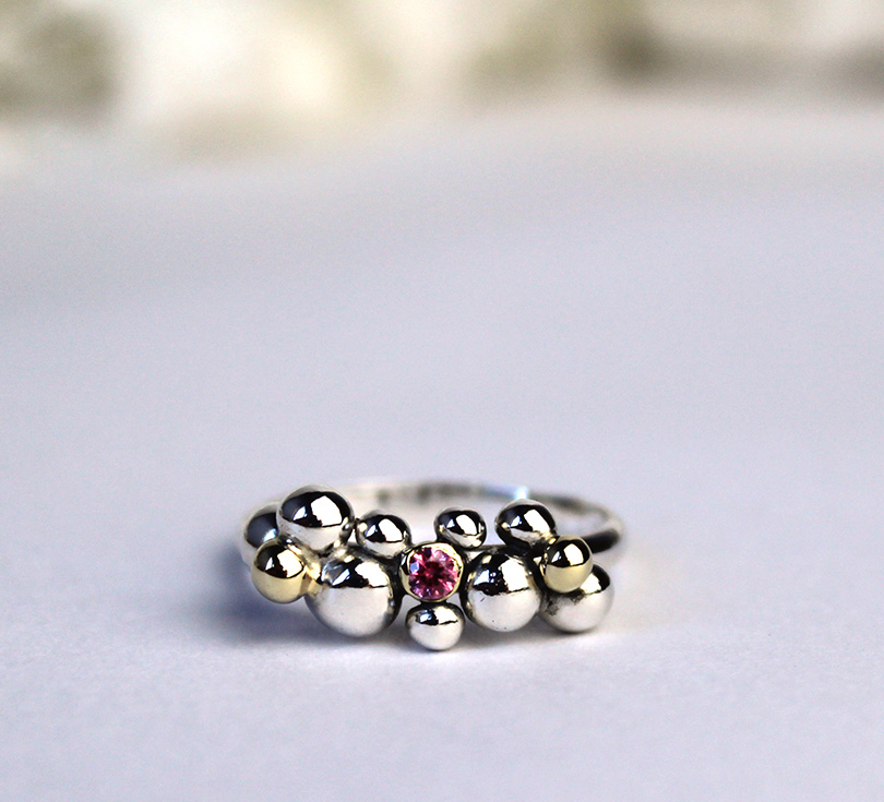 Bloesem Bubbels ring - Madame Bijou