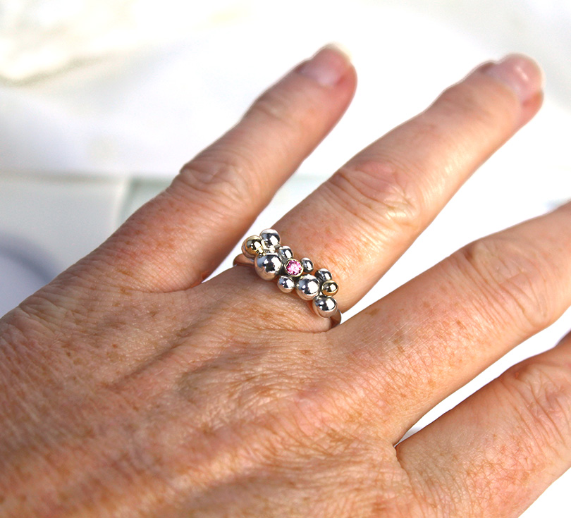 Bloesem Bubbels ring - Madame Bijou