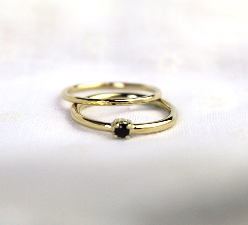 Gouden 14K ring Étoile Noire - Afbeelding 3