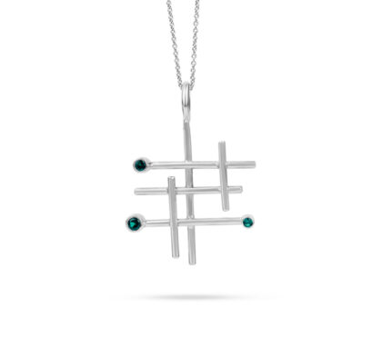 Kruispunten halsketting toermalijn - Madame Bijou